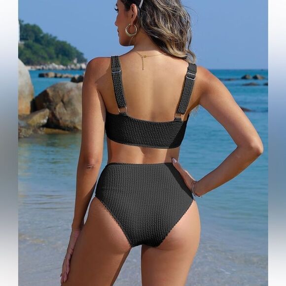 ANRABESS  Bikini Set High Waisted Ribbed Tummy Control NWT - Picture 2 of 7